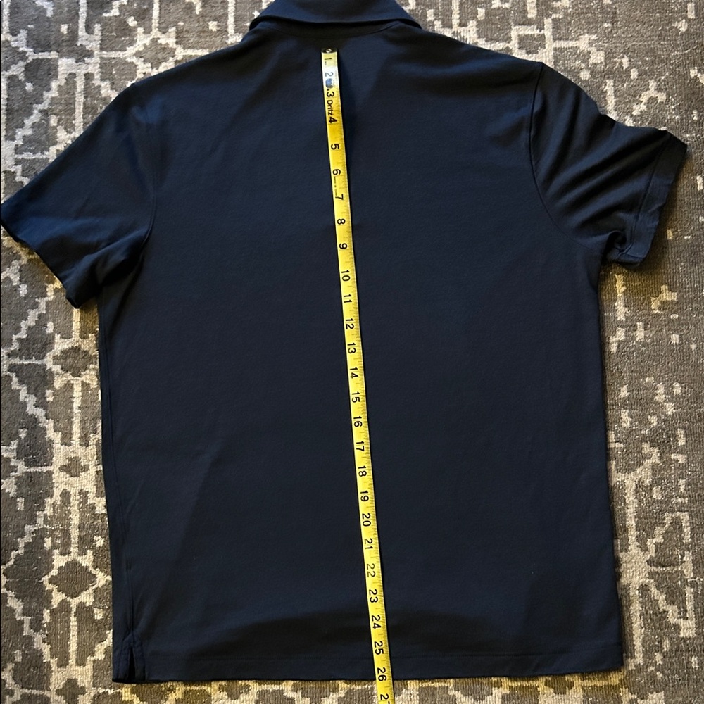 PROOF Navy Blue Merino Wool Polo Shirt - Picture 9 of 11
